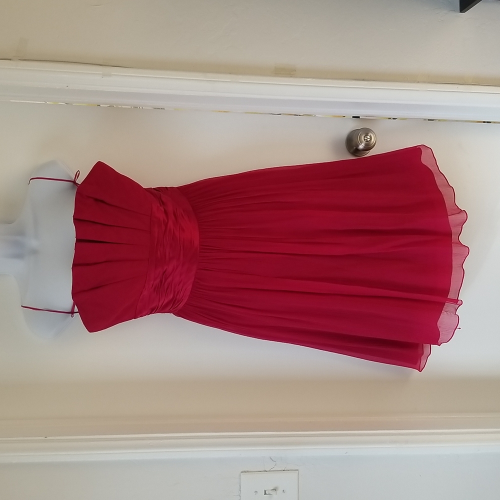 Adrianna Papell Fuchsia Chiffon Party Dress